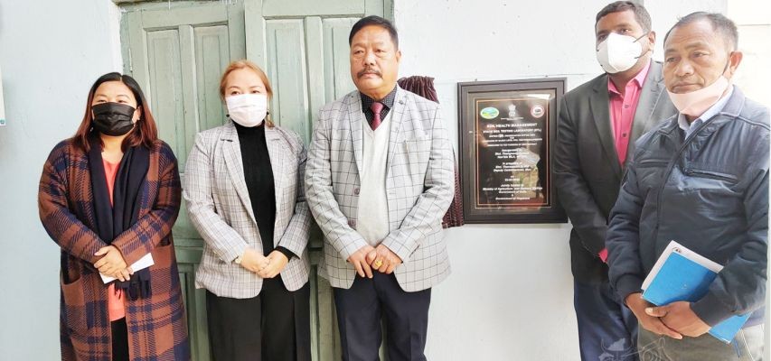 Soil Testing Lab at the District Soil Conservation Office, Mon was inaugurated by MLA, Thongwang Konyak in the presence of DC Mon, Thavaseelan K, IAS on February 2. The inaugural programme also witnessed the launching of block level soil testing equipments. The programme was chaired by SDO (SC) Aboi, W Shoyan Konyak. A dedicatory prayer was pronounced by District Chaplain Mon, Rev Ashok Konyak while the vote of thanks was delivered by DSCO, Mon, Chumei Yanlem. (DIPR Photo)